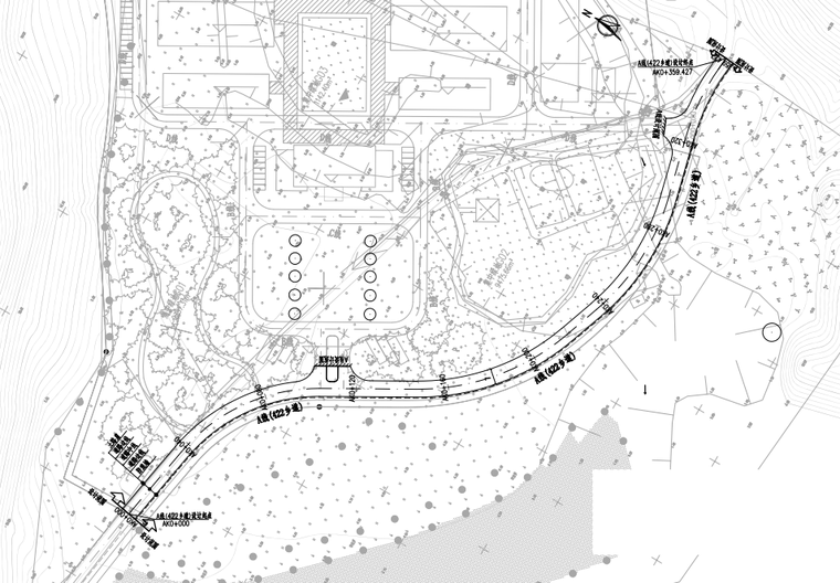 校园内的植物配置资料下载-两车道校园内部等外公路新建工程初设图2020