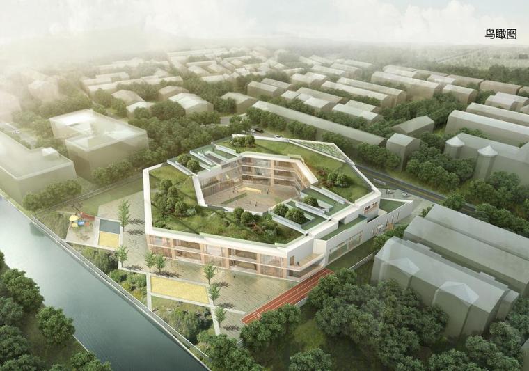 庭院式幼儿园CAD资料下载-[无锡]16班围合幼儿园建筑设计文本PDF2019