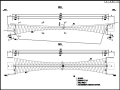 人行平拉悬索玻璃桥施工图34张CAD