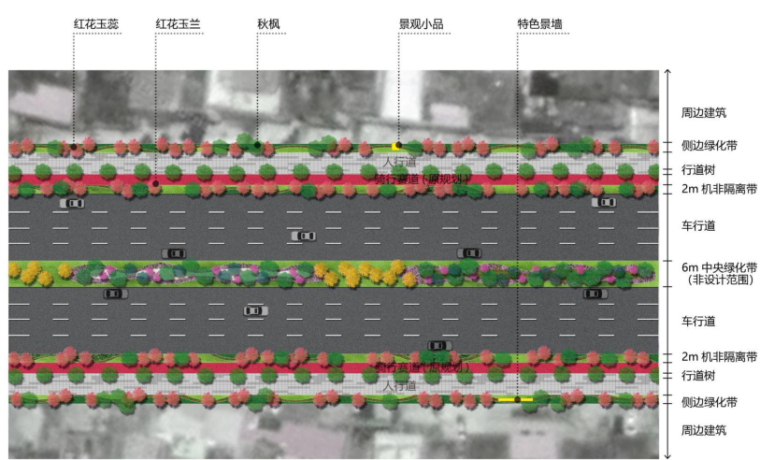 人行道外侧绿化带（靠建筑）标准段平面图.png