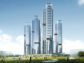 广东180米顶豪超高层住宅商业办公建筑方案