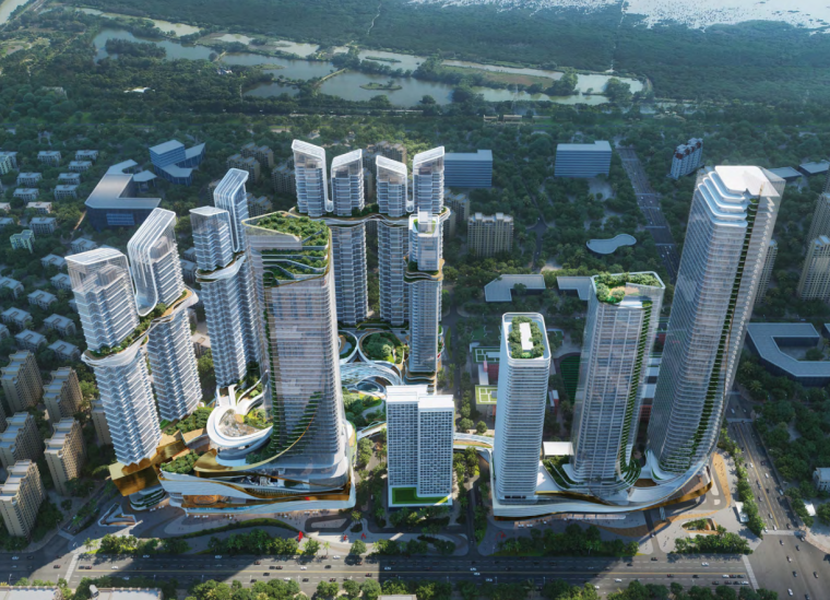 280m框筒金融大厦资料下载-280m城站一体化全业态超高层综合体方案2020