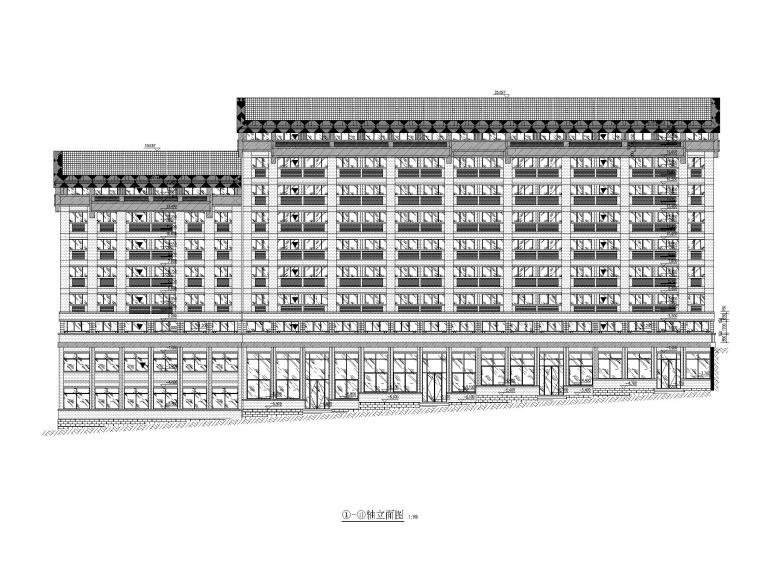高层公寓建筑cad图资料下载-[贵州]中式高层教室公寓建筑施工图CAD2019