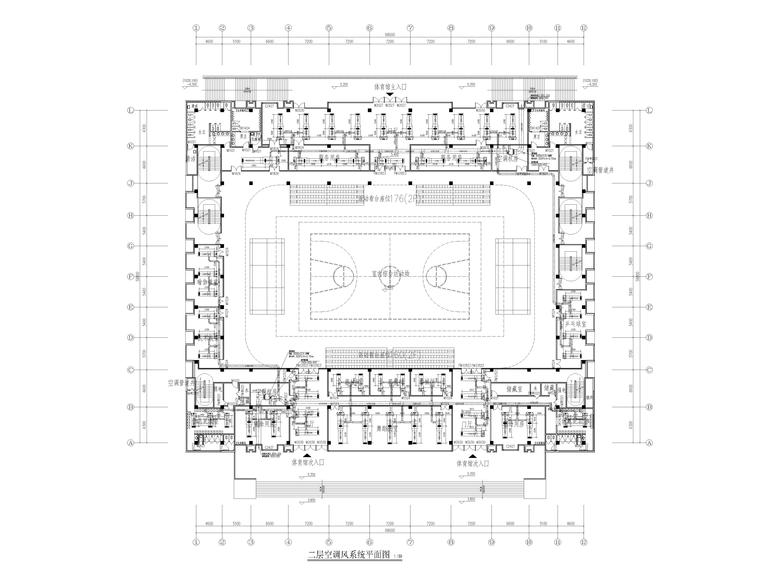 学校排烟系统图资料下载-[贵州]学校多层体育馆暖通施工图2019