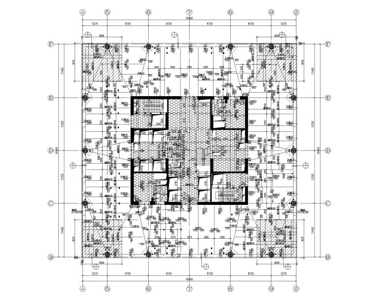 四十六层(避难层5)结构布置及板配筋平面图.jpg