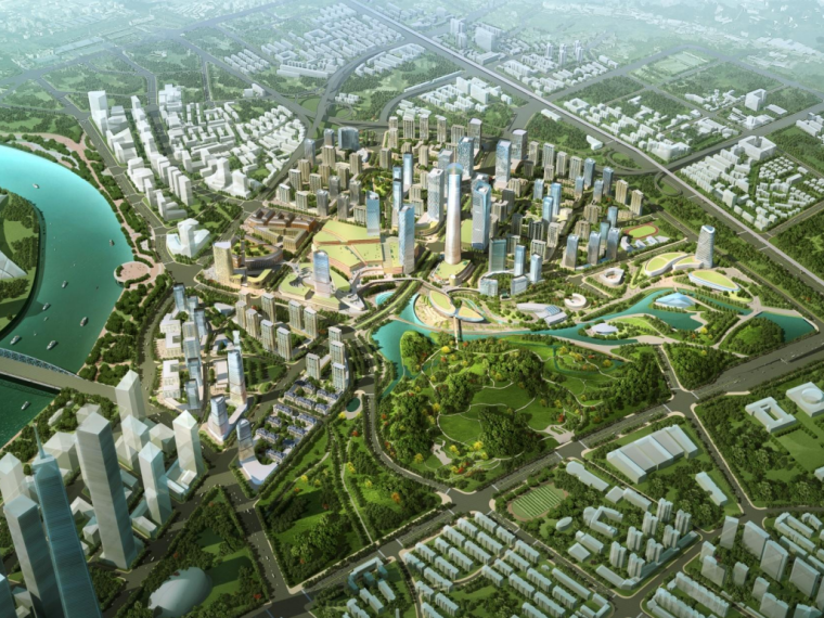 现代工业区入口设计资料下载-[天津]现代工业场地整体城市设计方案