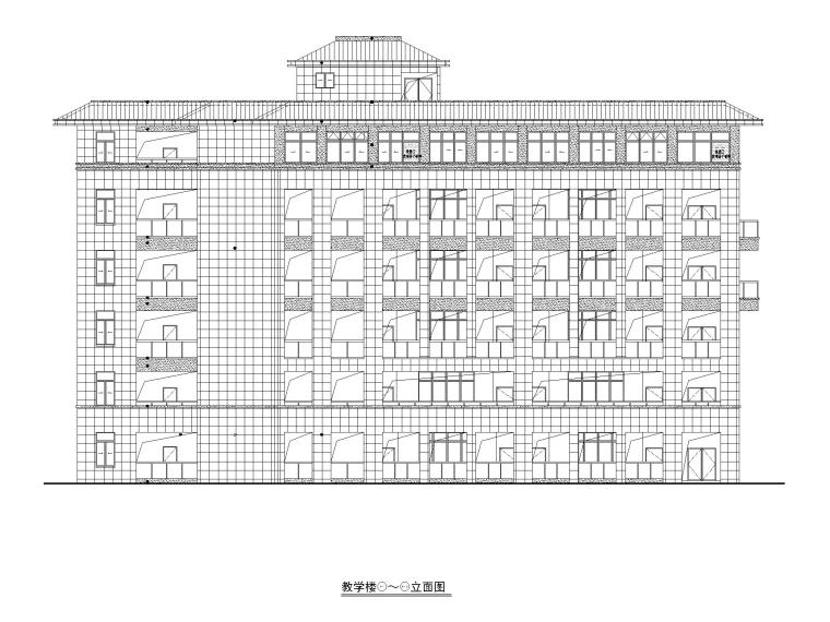 中学教学楼六层建筑施工图资料下载-[贵州]新中式中学教学楼施工图CAD2021