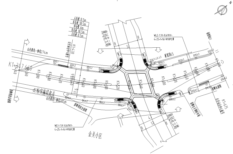 修建城市道路图纸资料下载-城市道路照明工程图纸