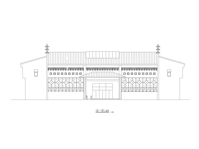 中学体育馆方案cad资料下载-[广州]新中式中学体育馆施工图CAD2021