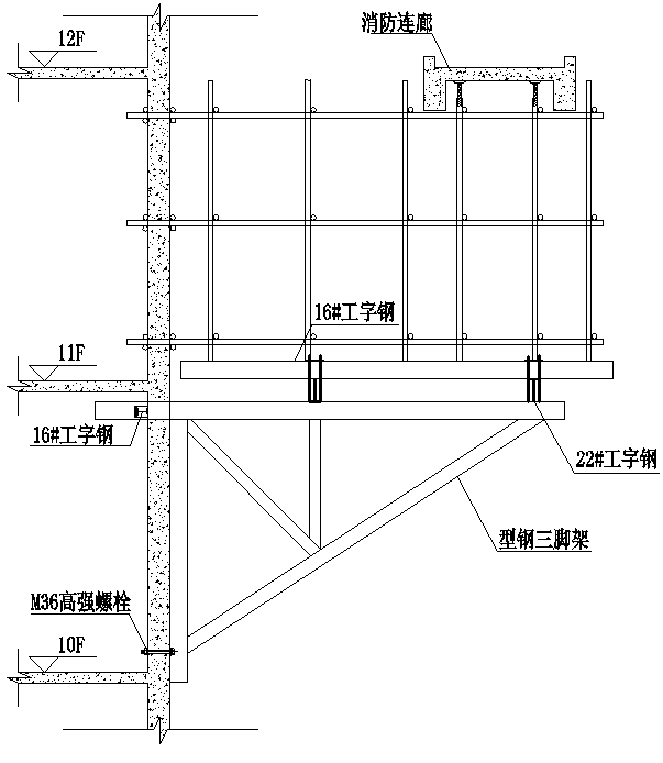 连廊支模架剖面示意图.png