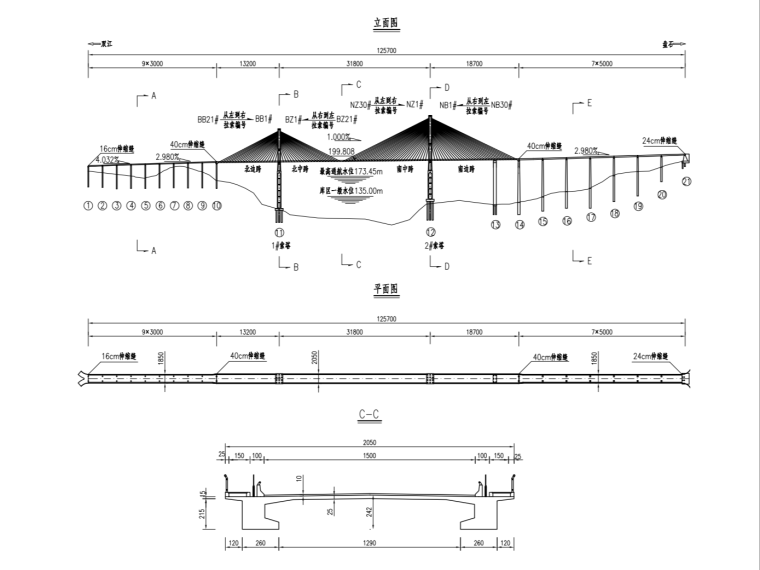 斜拉桥混凝土箱梁资料下载-双索面塔梁分离半漂浮体系斜拉桥维修图2019