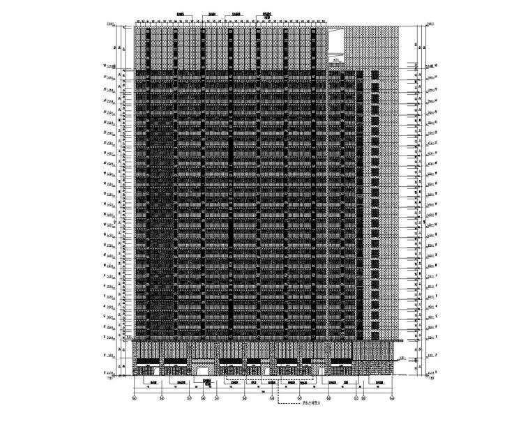 干拉索铝板幕墙施工图资料下载-框支剪力墙住宅幕墙结构施工图2019+110p