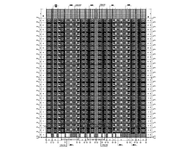 干拉索铝板幕墙施工图资料下载-框支剪力墙结构住宅幕墙结构施工图2019+84p