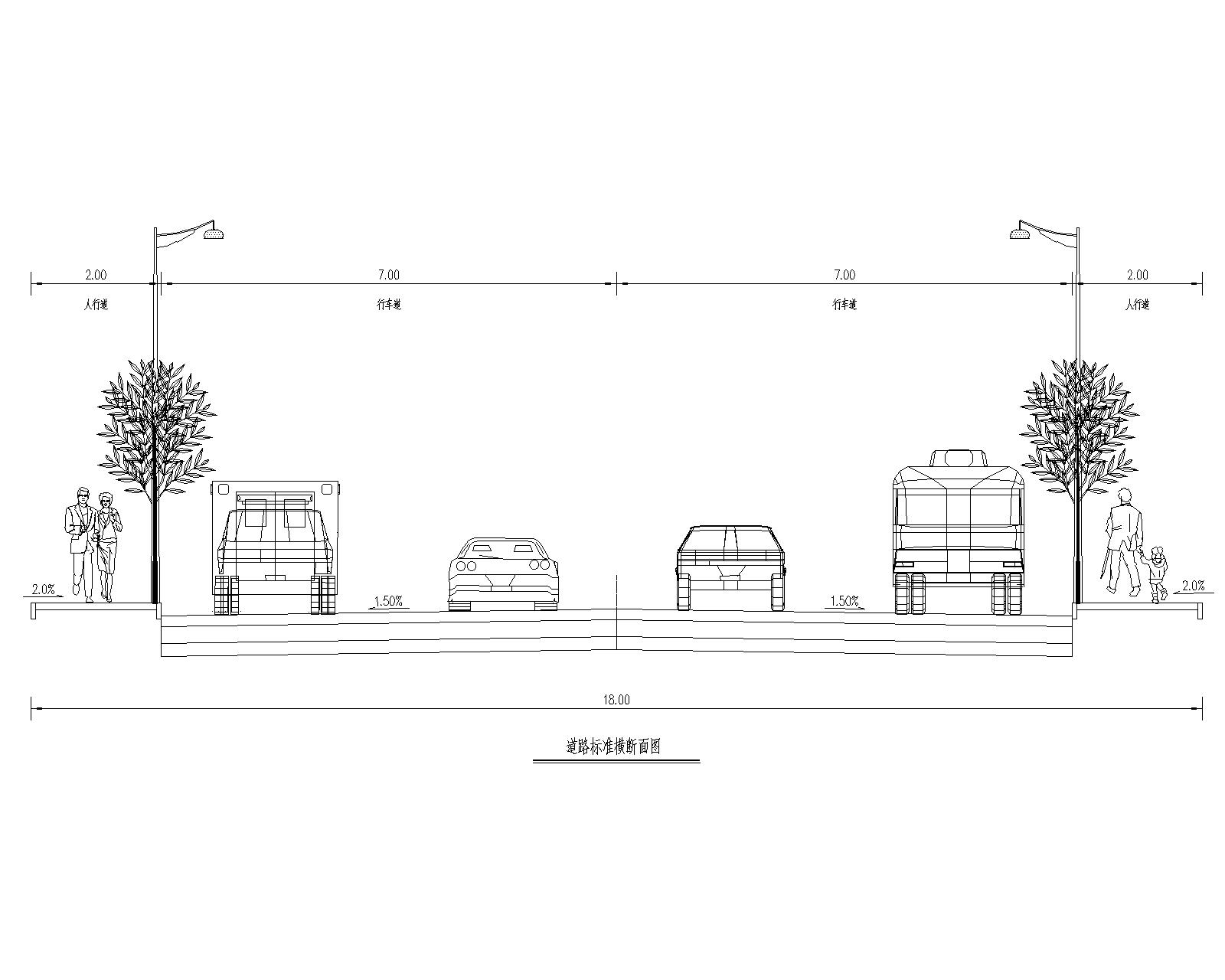 市政道路做法剖面图图片