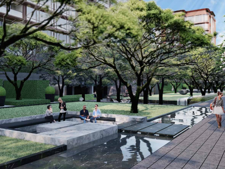 景观庭院现代资料下载-现代森林式住宅庭院景观设计方案2020