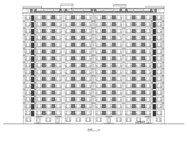 城堡建筑施工图CAD资料下载-[南通]高层公寓建筑施工图CAD2020