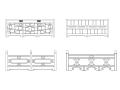 多种仿古建筑围栏护栏CAD立面图