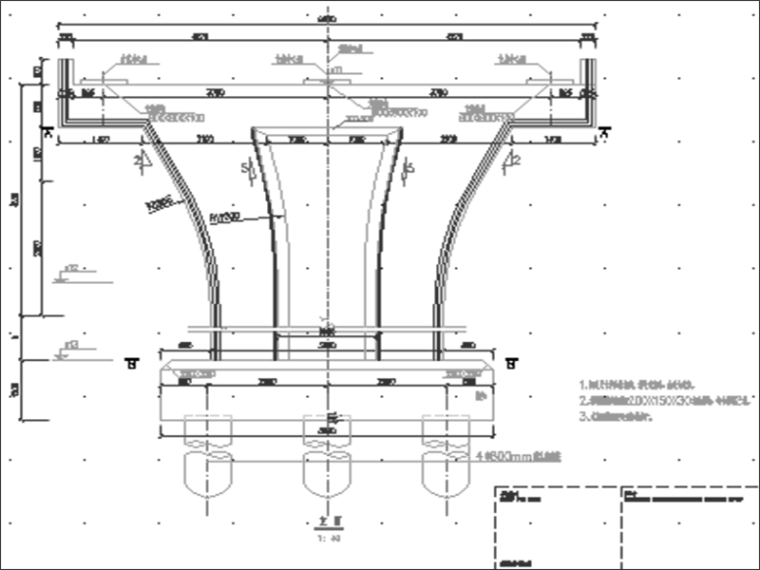 贝雷梁桥墩CAD图资料下载-花瓶形桥墩构造设计钢筋图32张CAD