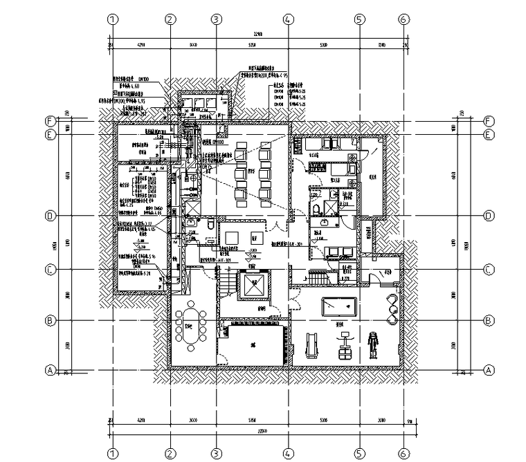 中式内院别墅户型资料下载-233m²新中式别墅给排水户型施工图设计