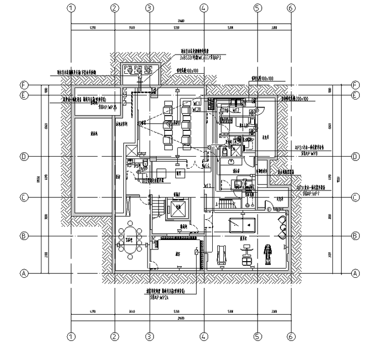 中式内院别墅户型资料下载-233m²新中式别墅电气户型施工图设计