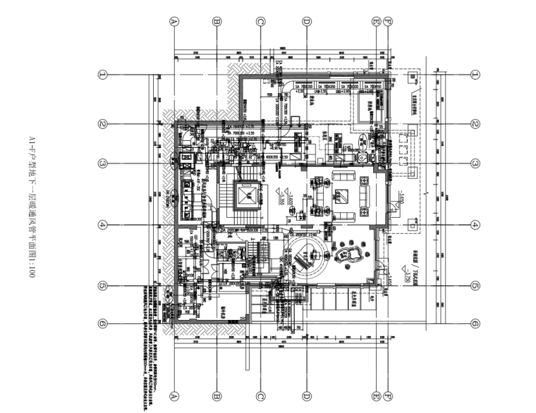 新中式别墅建筑设计施工图资料下载-233m²新中式别墅暖通户型施工图设计