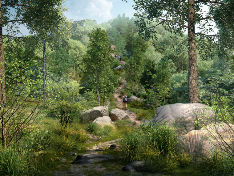 山体公园设计CAD资料下载-[广东]现代休闲生态山体公园景观设计方案