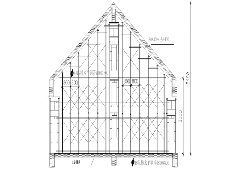[名企]框架结构住宅斜屋面高支模施工方案_1