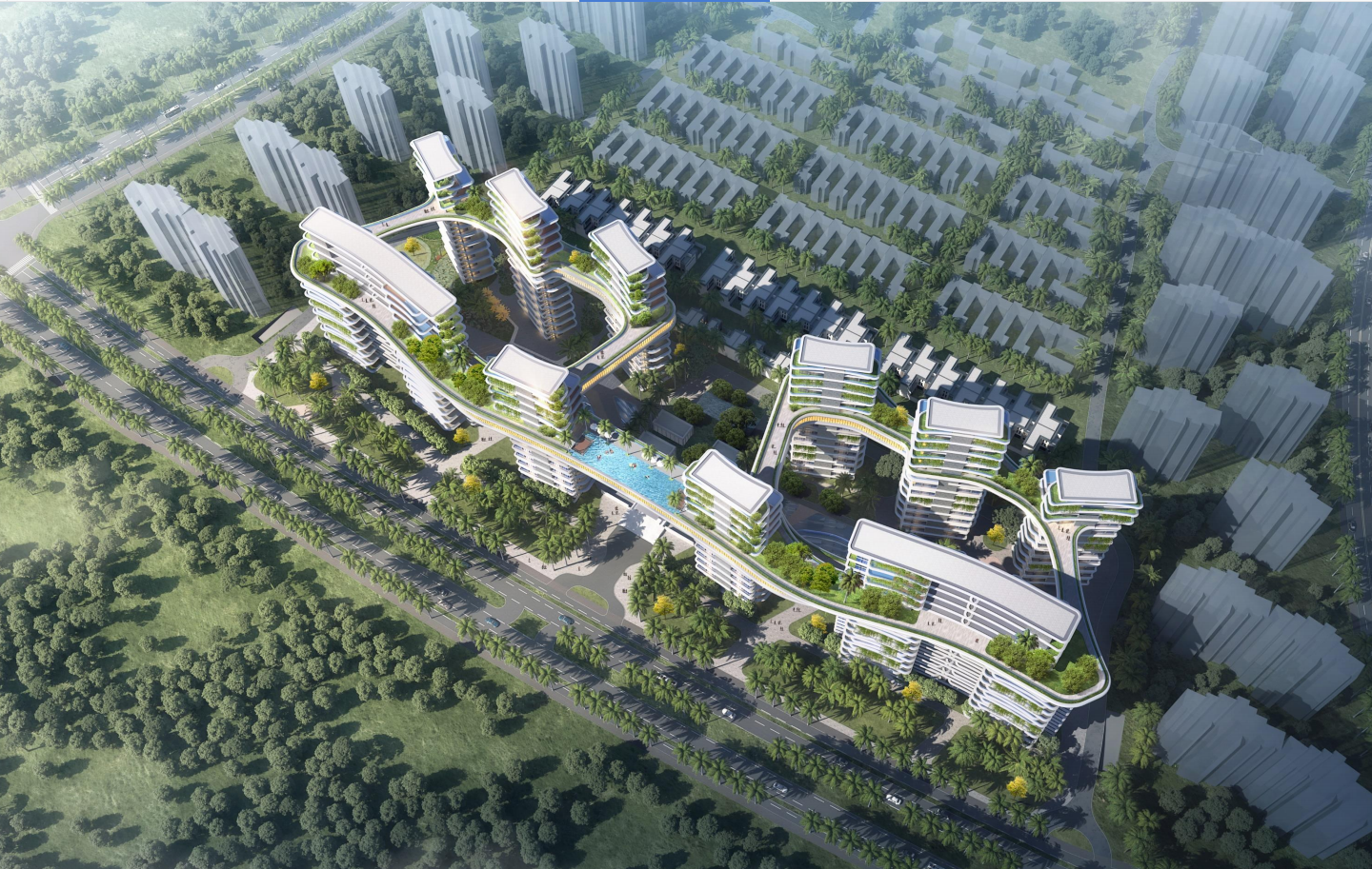 [海南]生态智慧新城-现代高层豪宅方案2021