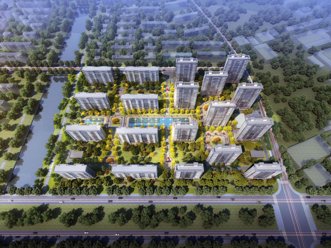 [江苏]滨水现代高层+洋房建筑投标方案 2021