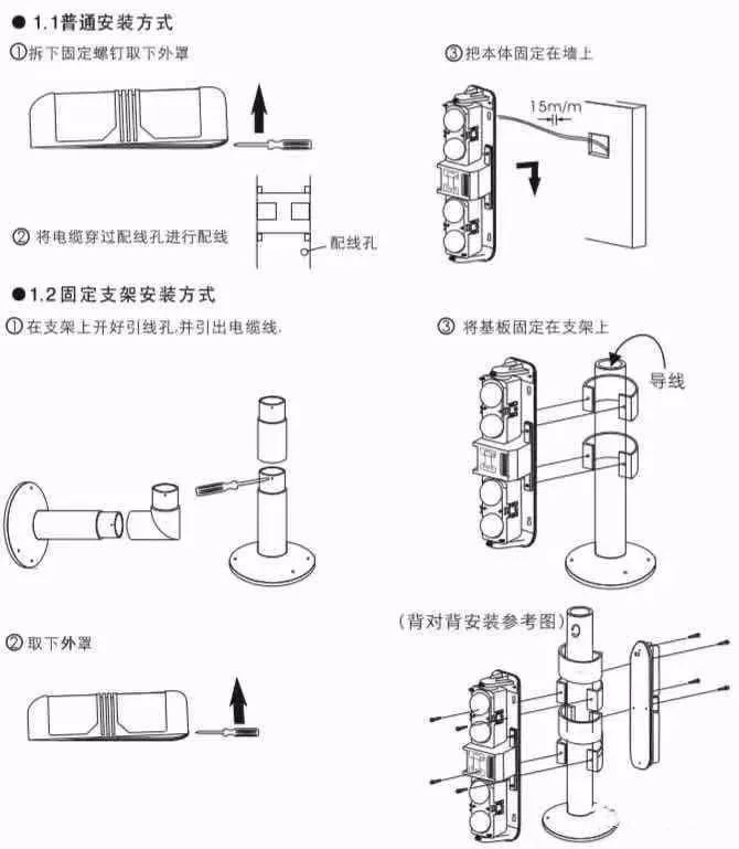 红外对射传感器安装图图片