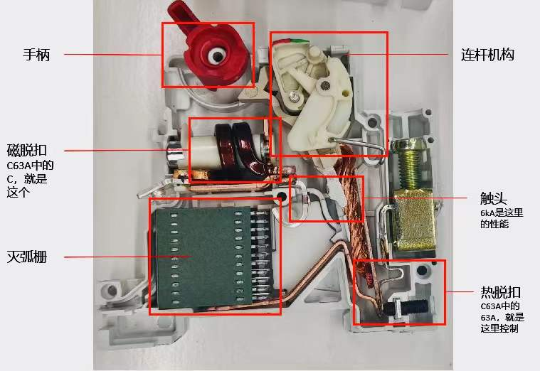 塑壳断路器内部结构图片