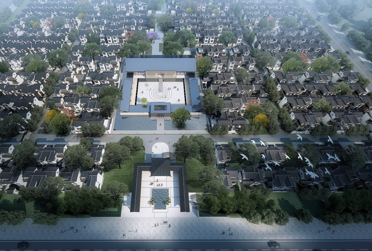 [辽宁]中式别墅合院规划及建筑方案设计2021