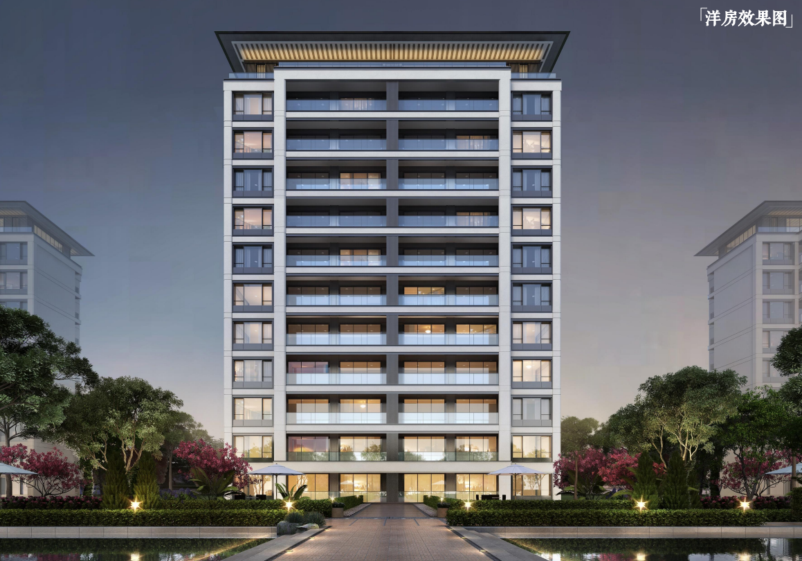 [山东]青岛新中式风洋房+高层住宅建筑方案