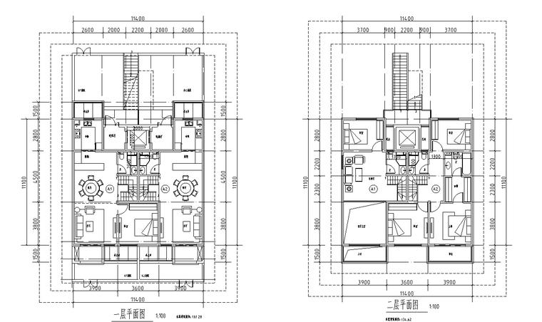 2021集团叠拼标准化四层叠-六层叠户型CAD