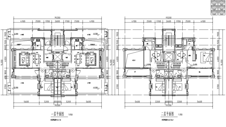 2021集团叠拼标准化四层叠-六层叠户型CAD