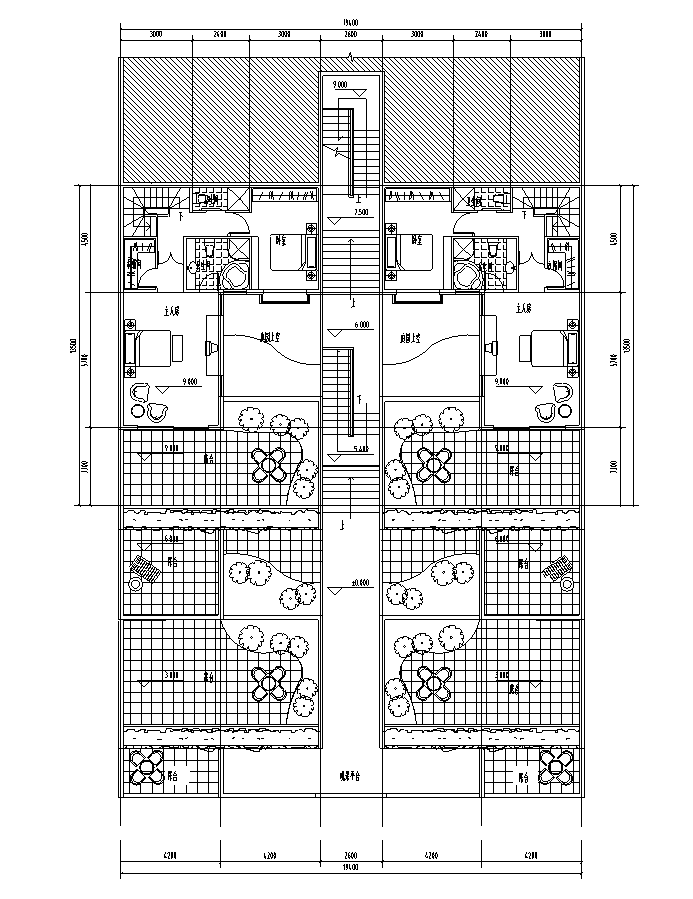 六层叠拼别墅165㎡户型图