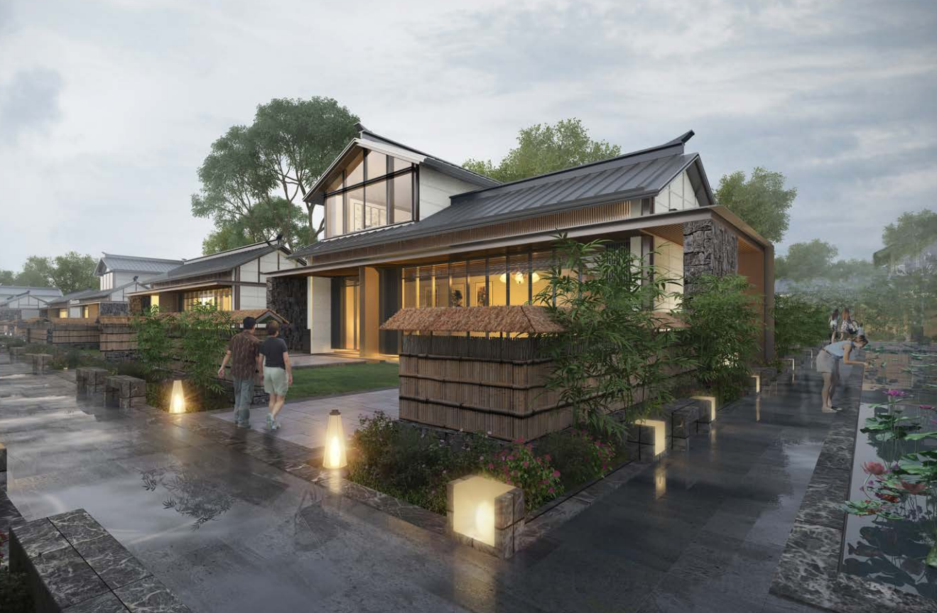 [四川]现代风低密度中式山地院墅建筑方案