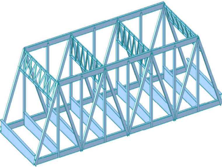 支架法吊装组拼钢桁架计算模型.png