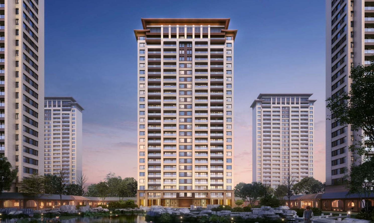 [浙江]现代中式公租房+高层住宅建筑方案