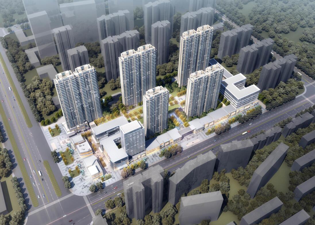 [湖北]现代高层+公寓+商业配套建筑规划方案