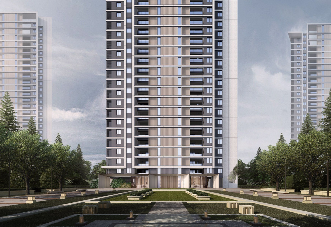 杭州住宅项目现代高层立面造型投标方案2022