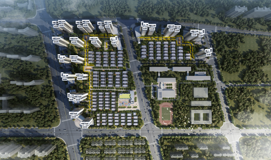 [广西]现代风高端盘高层-安置房建筑方案