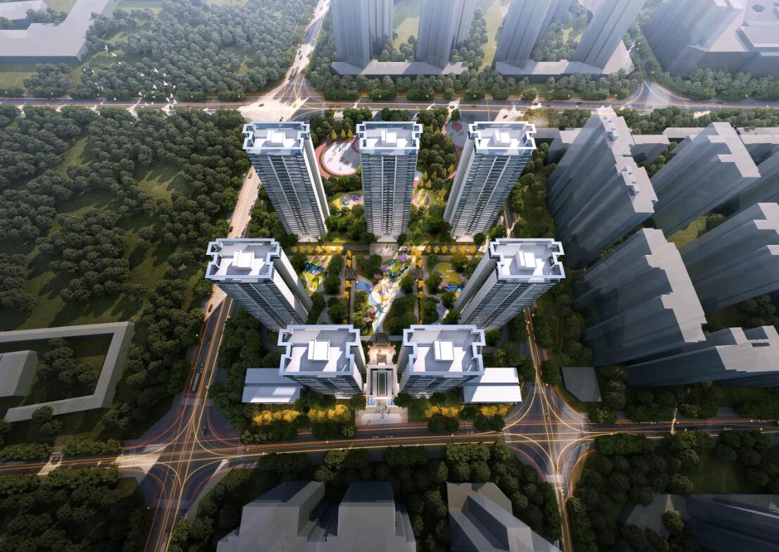 [四川]现代轻奢公园里社区住宅建筑中标方案