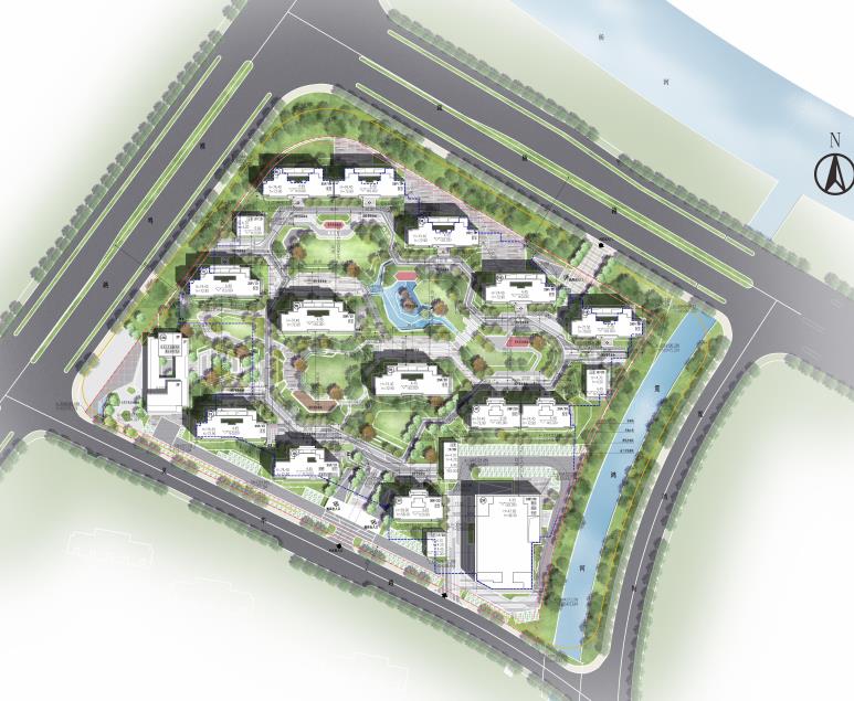 [浙江]现代典雅高层住宅规划设计文本PDF