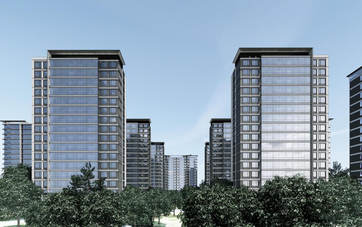 [江苏]现代时尚价值中央大花园住宅建筑方案