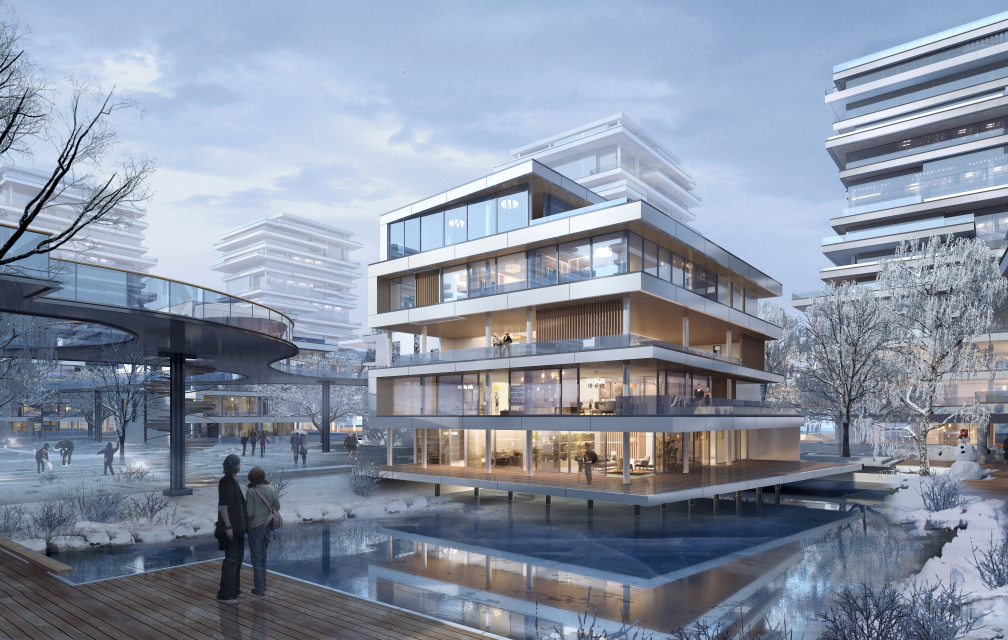 某产业园区别墅+公寓设计项目SU模型