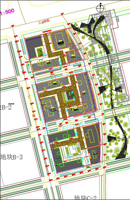 某居住区修规CAD详图合集+详细计算表（二）