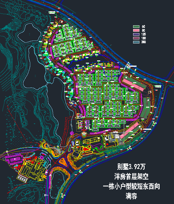 某城市居住区多套修规总平面设计+户型图CAD
