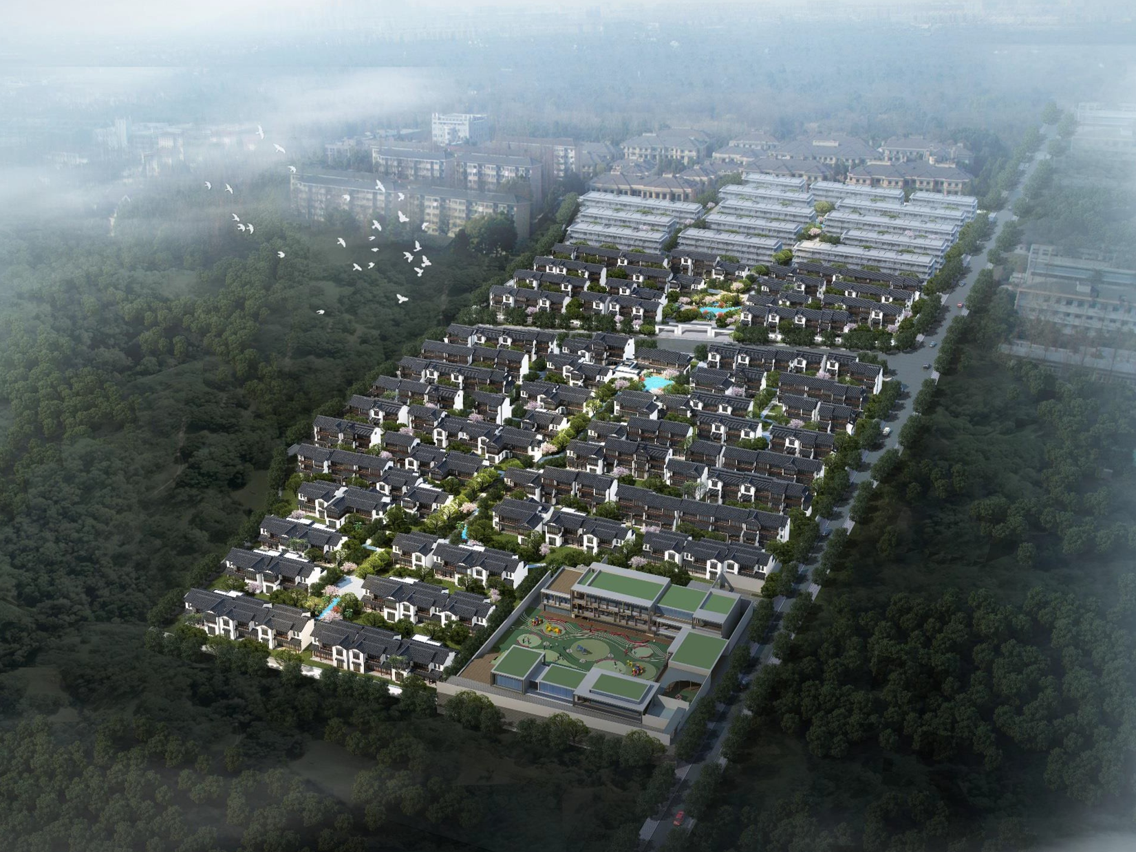 【杭州】现代叠拼豪宅建筑规划设计方案