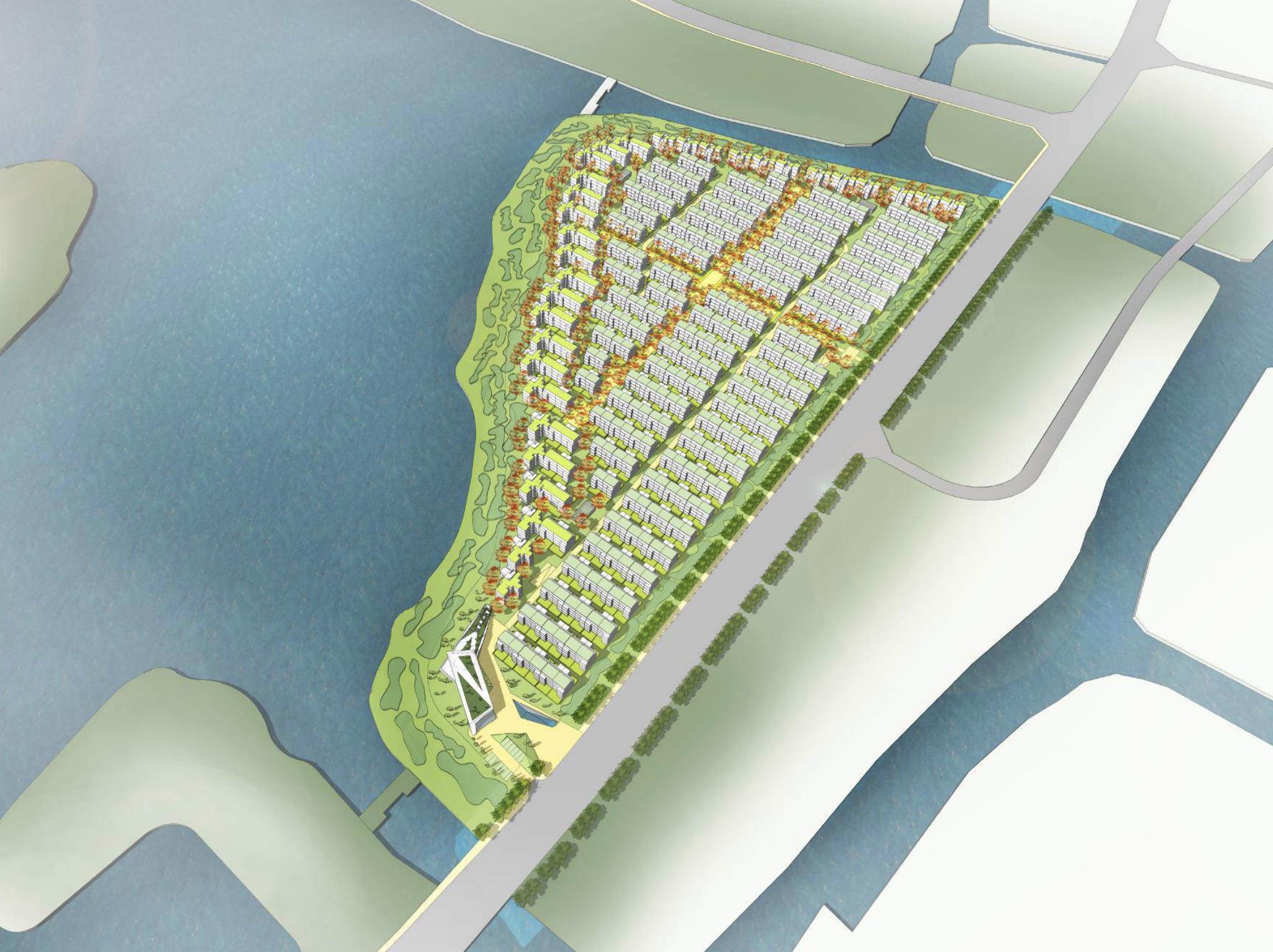 [江苏]知名地产湖景叠拼别墅投标方案（五）